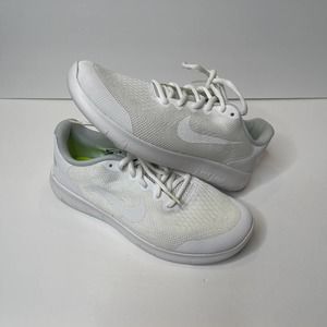 Nike Girls Free Runs 2017 Size 6 Youth White